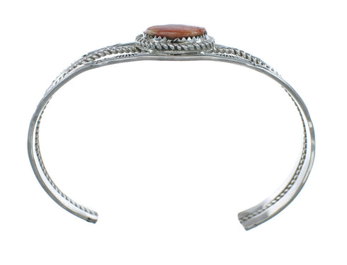 Authentic Navajo Oyster Shell Sterling Silver Cuff Bracelet X10777