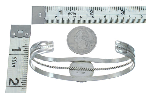 Authentic Navajo Oyster Shell Sterling Silver Cuff Bracelet X10777