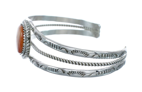 Authentic Navajo Oyster Shell Sterling Silver Cuff Bracelet X10779