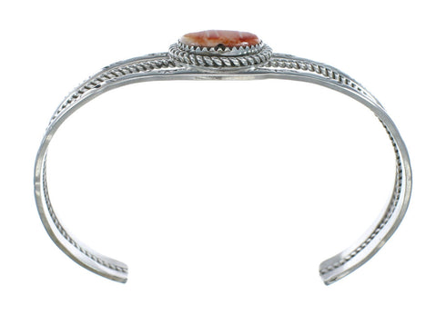Authentic Navajo Oyster Shell Sterling Silver Cuff Bracelet X10779