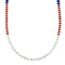 Native American Navajo Multicolor Sterling Silver Bead Necklace X10649