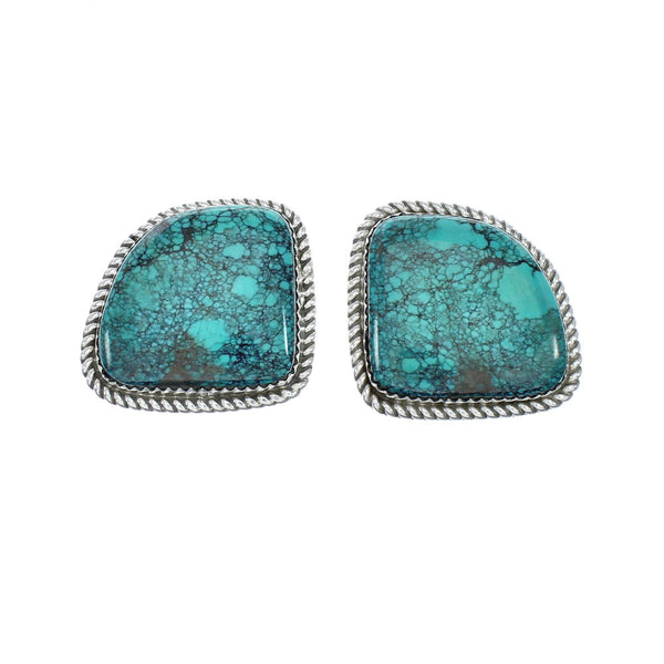 Turquoise Sterling Silver Navajo Post Earrings X10463