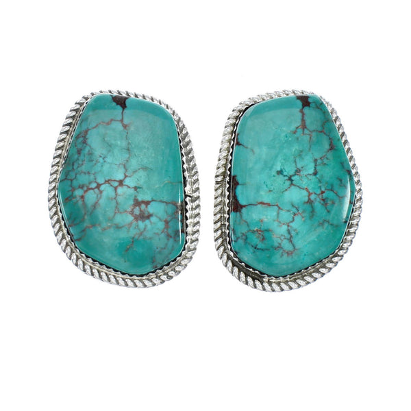 Sterling Silver Turquoise Navajo Post Earrings X10465