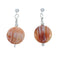 Native American Oyster Shell Sterling Silver Post Dangle Earrings X10467
