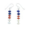 Native American Multicolor Sterling Silver Bead Hook Dangle Earrings X10470