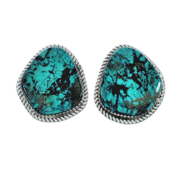 Turquoise Sterling Silver Native American Post Earrings X10503