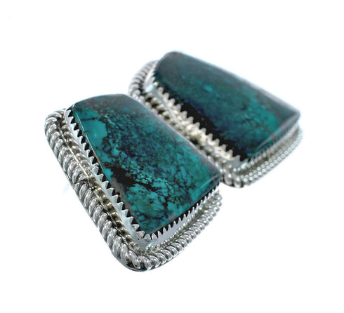 Turquoise Sterling Silver Navajo Post Earrings X10505