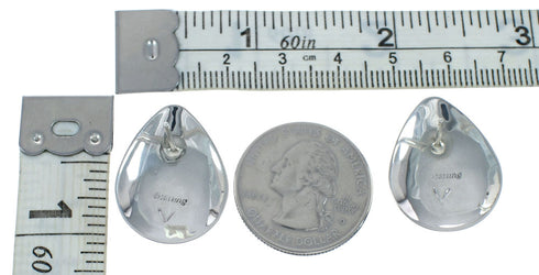 Navajo Black Onyx and Sterling Silver Post Earrings X10510