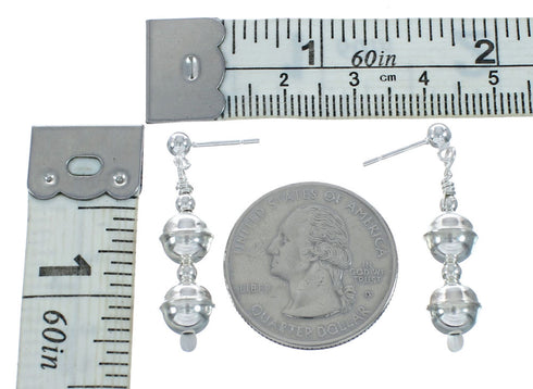 Sterling Silver Bead Post Dangle Earrings X10514