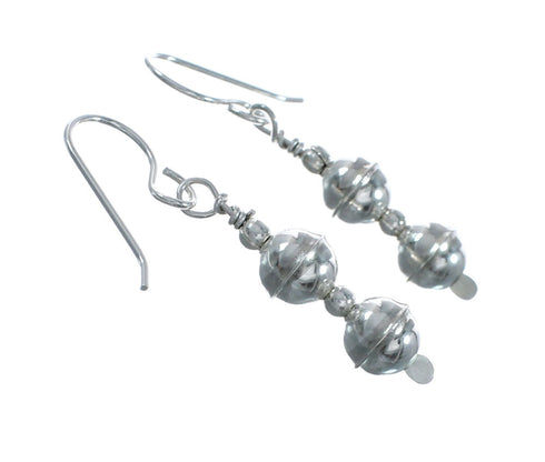 Sterling Silver Bead Hook Dangle Earrings X10515