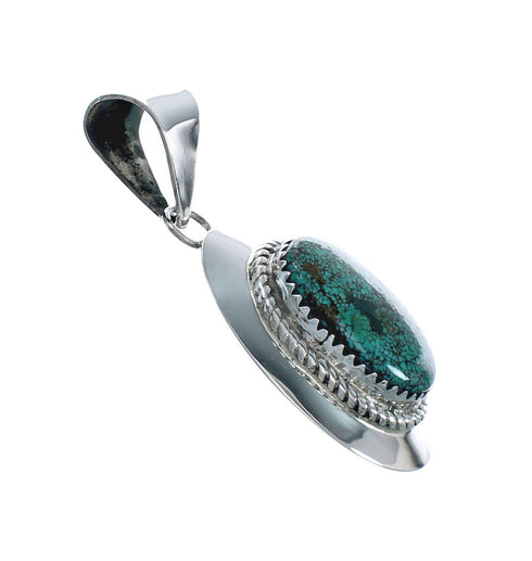 Authentic Sterling Silver Turquoise Navajo Pendant X10657