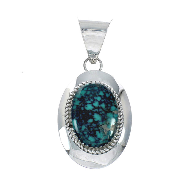 Authentic Sterling Silver Turquoise Navajo Pendant X10660