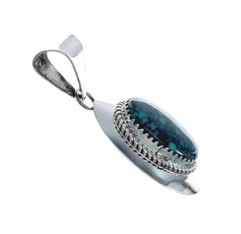 Authentic Sterling Silver Turquoise Navajo Pendant X10660