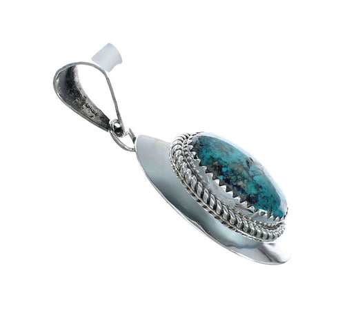 Authentic Sterling Silver Turquoise Navajo Pendant X10663