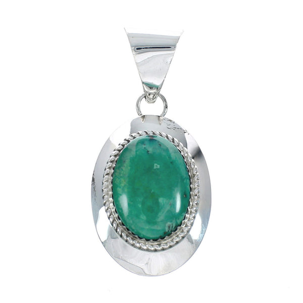 Authentic Sterling Silver Turquoise Navajo Pendant X10666