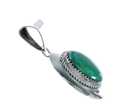 Authentic Sterling Silver Turquoise Navajo Pendant X10666