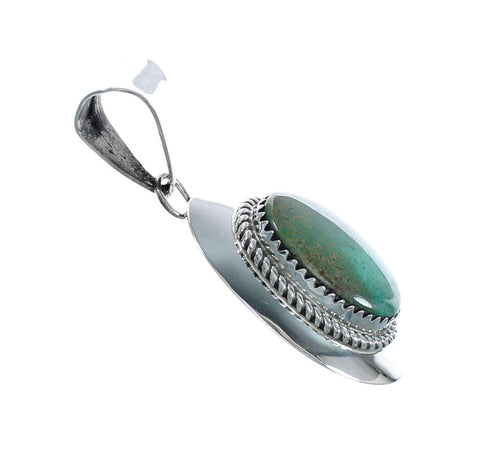 Authentic Sterling Silver Turquoise Navajo Pendant X10667