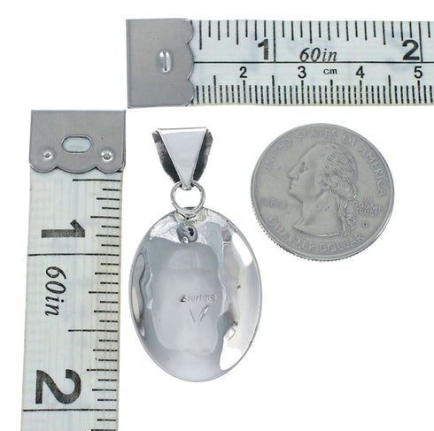Authentic Sterling Silver Turquoise Navajo Pendant X10667