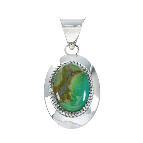 Authentic Sterling Silver Turquoise Navajo Pendant X10669