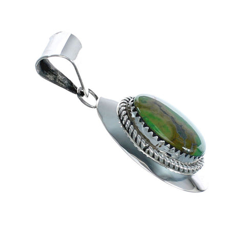 Authentic Sterling Silver Turquoise Navajo Pendant X10669