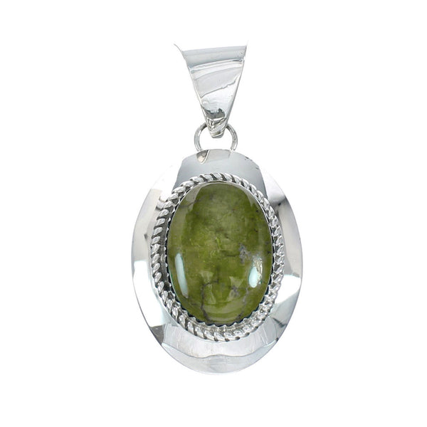 Authentic Sterling Silver Turquoise Navajo Pendant X10671