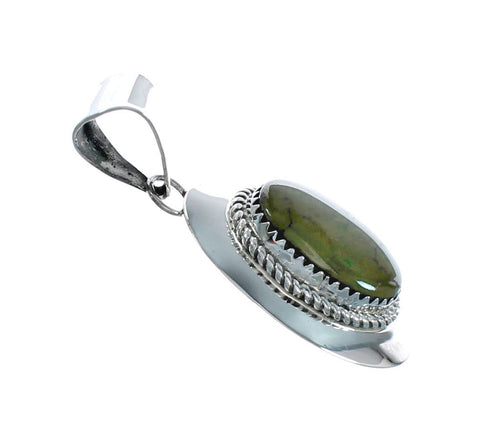 Authentic Sterling Silver Turquoise Navajo Pendant X10671