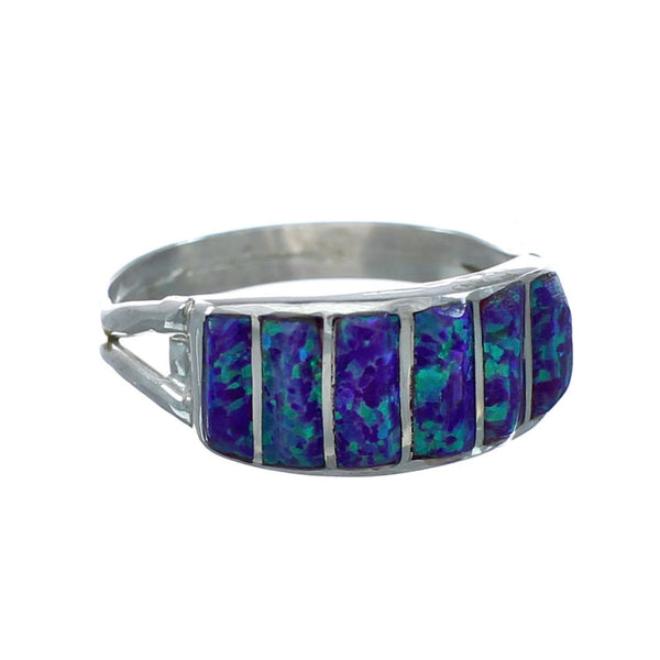 Purple Opal Sterling Silver Zuni Ring Size 8-1/4 X10588
