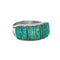 Green Opal Sterling Silver Zuni Ring Size 5-3/4 X10597