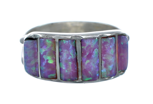 Pink Opal Sterling Silver Zuni Ring Size 8-1/2 X10599