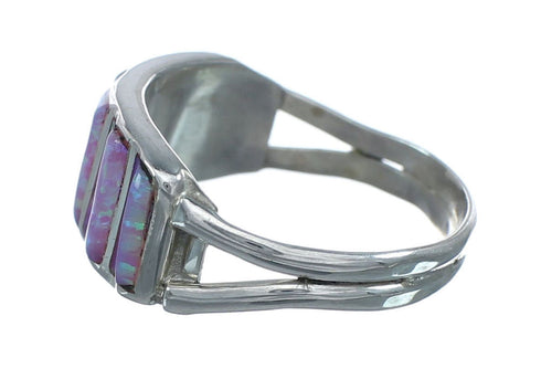 Pink Opal Sterling Silver Zuni Ring Size 8-1/2 X10599