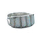 Authentic Zuni White Opal Sterling Silver Ring Size 5-1/4 X10606
