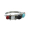 Native American Zuni Sterling Silver Multicolor Ring Size 4-3/4 X10625