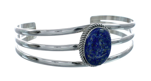 Sterling Silver Lapis Native American Cuff Bracelet X10532