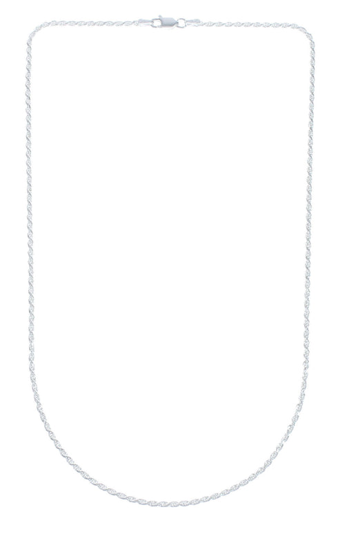 Navajo Sterling Silver Italian Rope Chain And Citrine Pendant Set X10548