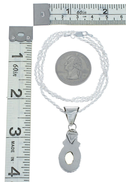 Navajo Sterling Silver Italian Rope Chain And Citrine Pendant Set X10549