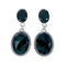 Navajo Emerald Sterling Silver Post Dangle Earrings X10558