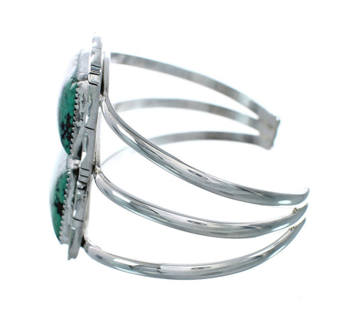 Native American Navajo Kingman Turquoise Sterling Silver Cuff Bracelet X10703