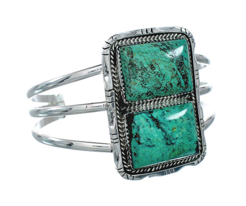 Navajo Kingman Turquoise Sterling Silver Cuff Bracelet X10704
