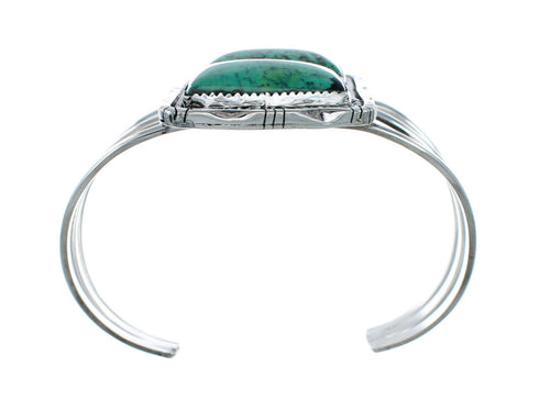 Navajo Kingman Turquoise Sterling Silver Cuff Bracelet X10704