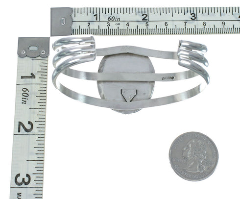 Genuine Kingman Turquoise Sterling Silver Navajo Cuff Bracelet X10709