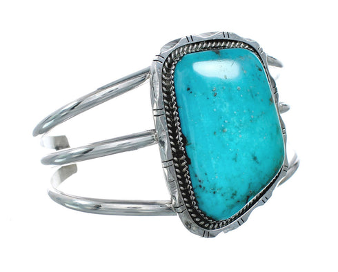 Navajo Kingman Turquoise Sterling Silver Cuff Bracelet X10711