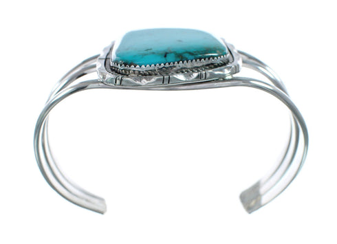 Navajo Kingman Turquoise Sterling Silver Cuff Bracelet X10711