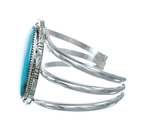 Native American Kingman Turquoise Sterling Silver Navajo Cuff Bracelet X10712