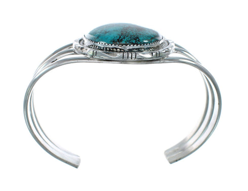 Genuine Navajo Kingman Turquoise Sterling Silver Cuff Bracelet X10715