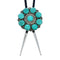 Native American Navajo Turquoise Sterling Silver Bolo Tie X10699