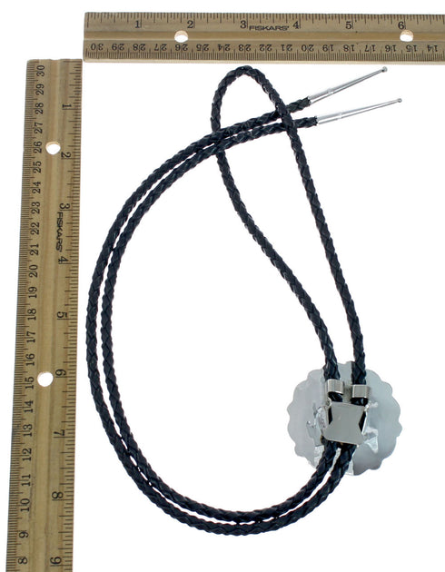 Native American Navajo Turquoise Sterling Silver Bolo Tie X10699