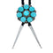 Native American Navajo Turquoise Sterling Silver Bolo Tie X10700