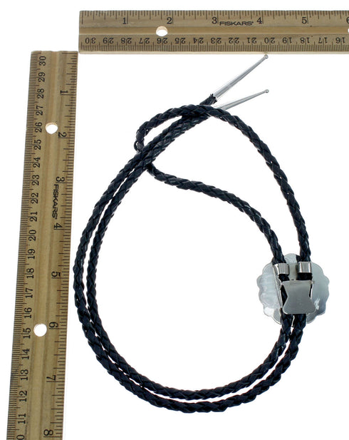 Native American Navajo Turquoise Sterling Silver Bolo Tie X10700