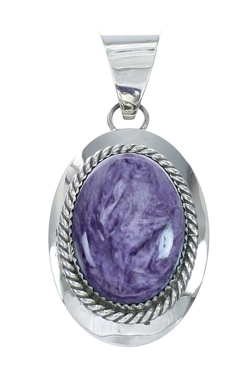 Purple Charoite Navajo Sterling Silver Bead Necklace X10732