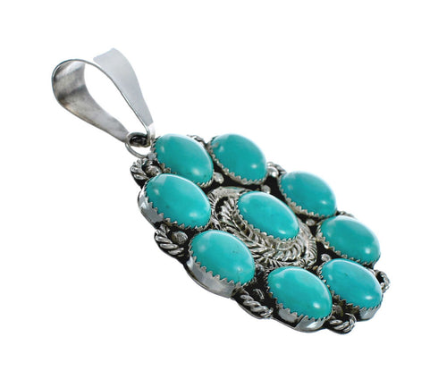 Native American Multi Stone Turquoise Sterling Silver Pendant X10736
